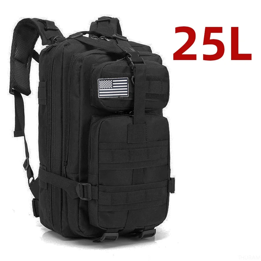 25L/50L Sturdy Nylon Waterproof Tactical Sports Trekking Fishing Hunting Camping Hiking Bag Backpack Outdoor Rucksacks - Smarsty