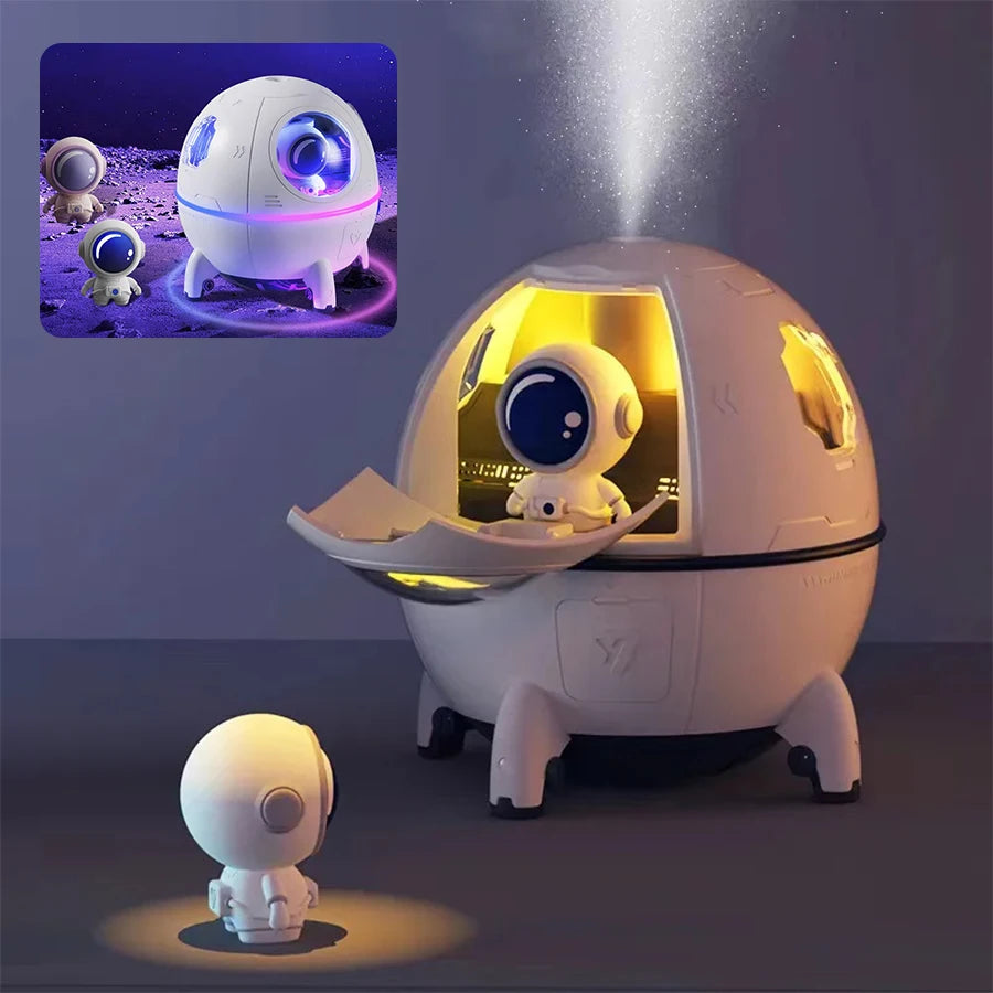 USB Rechargeable Space Capsule Air Humidifier with Colorful Light - Smarsty