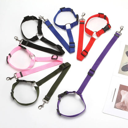 Adjustable Two-in-One Pet Car Seat Belt Harness - Smarsty