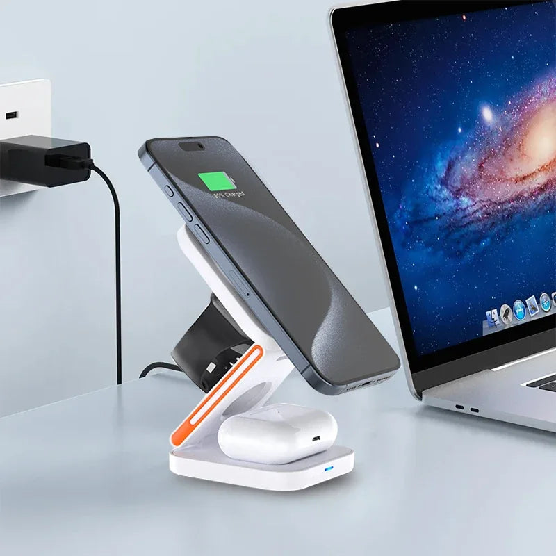 Foldable 30W Magnetic Wireless Charging Stand For iPhone - Smarsty