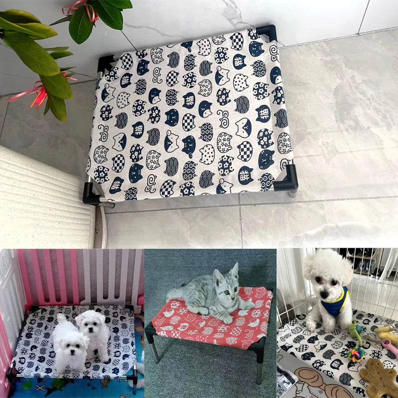 Portable Elevated Dog Bed with Washable Fabric - Smarsty