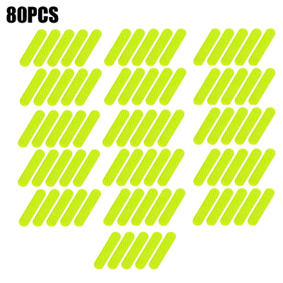 80-10PCS Helmet Safety Warning Reflective Stickers Strip Waterproof High Visibility Reflector Tape For Night Riding Walking Car by Smarsty