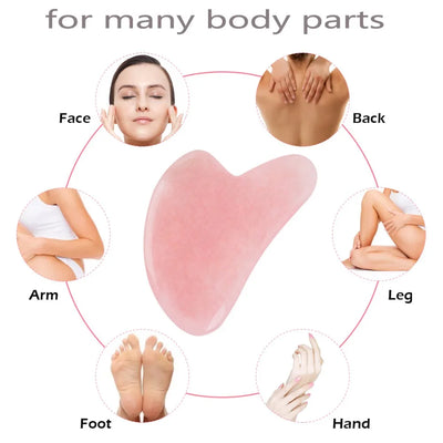 Rose Pink Gua Sha Massage Board for Face Lift - Smarsty