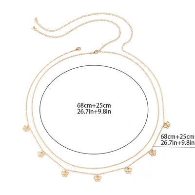Charming Butterfly Stainless Steel Women's Belly Chain - Smarsty