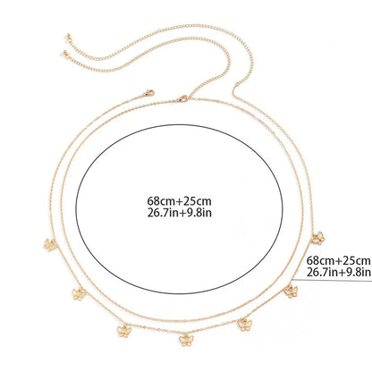 Charming Butterfly Stainless Steel Women's Belly Chain - Smarsty