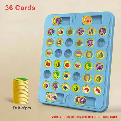 Kids Battle Chess Educational Toy Observation Concentration Training Fun Animal Flip Chess Parent-child Interactive Game Toys by Smarsty