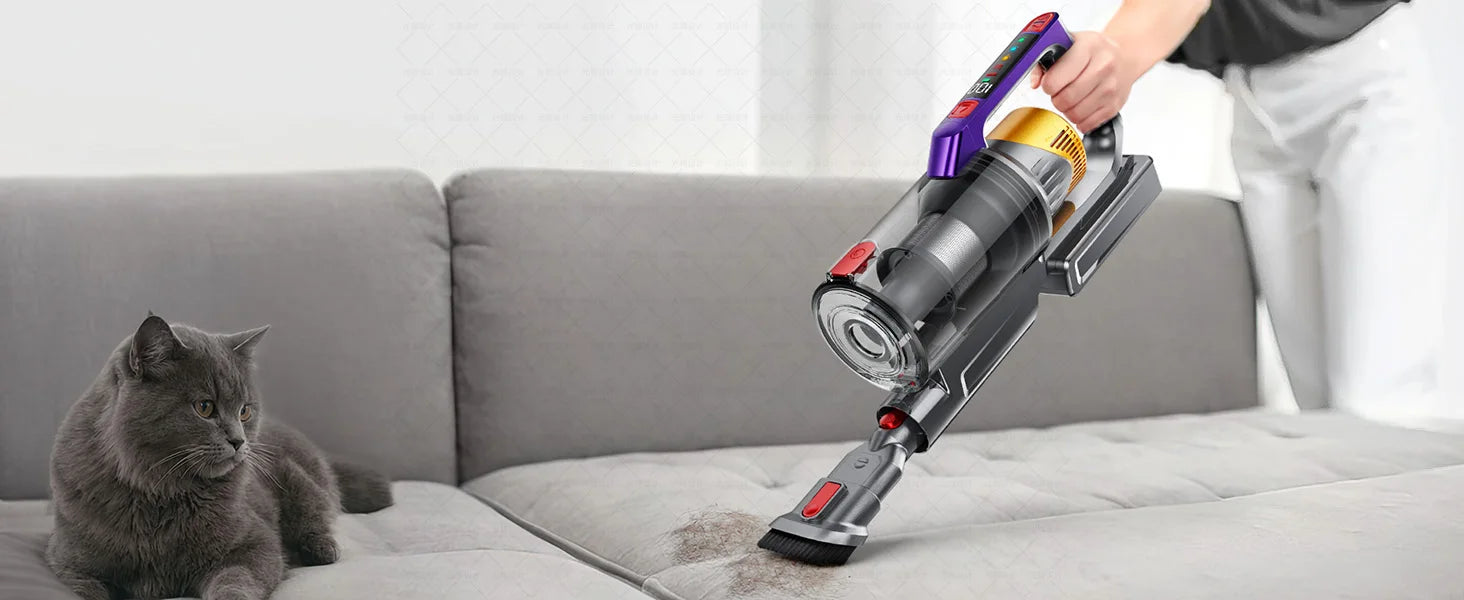 Kissof S17 Pro 550W/55KPA Cordless Vacuum Cleaner, 60Mins  Self-Standing Vacuum Cleaners for Home, Anti-Tangle Stick Vacuum - Smarsty