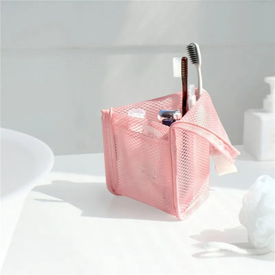 EVA Mesh Cosmetic Bag Travel Organizer With Portable Design - Smarsty