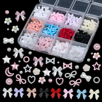 3D Mixed Pearl Heart Nail Charms for DIY Art - Smarsty