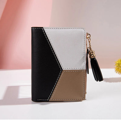 Women's Wallet PU Leather Women's Wallet Made of Leather Women Purses Card Holder Foldable Portable Lady Coin Purses - Smarsty