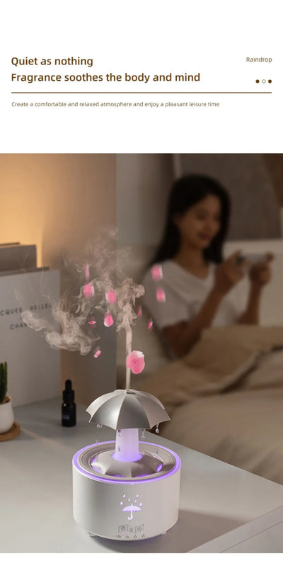 Rotating Umbrella Humidifier with Colorful Night Lights - Smarsty