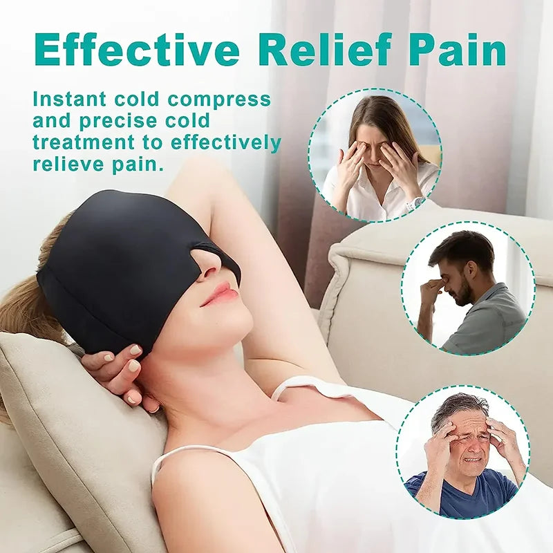 Migraine Relief Cold Ice Head Wrap Face Mask - Smarsty