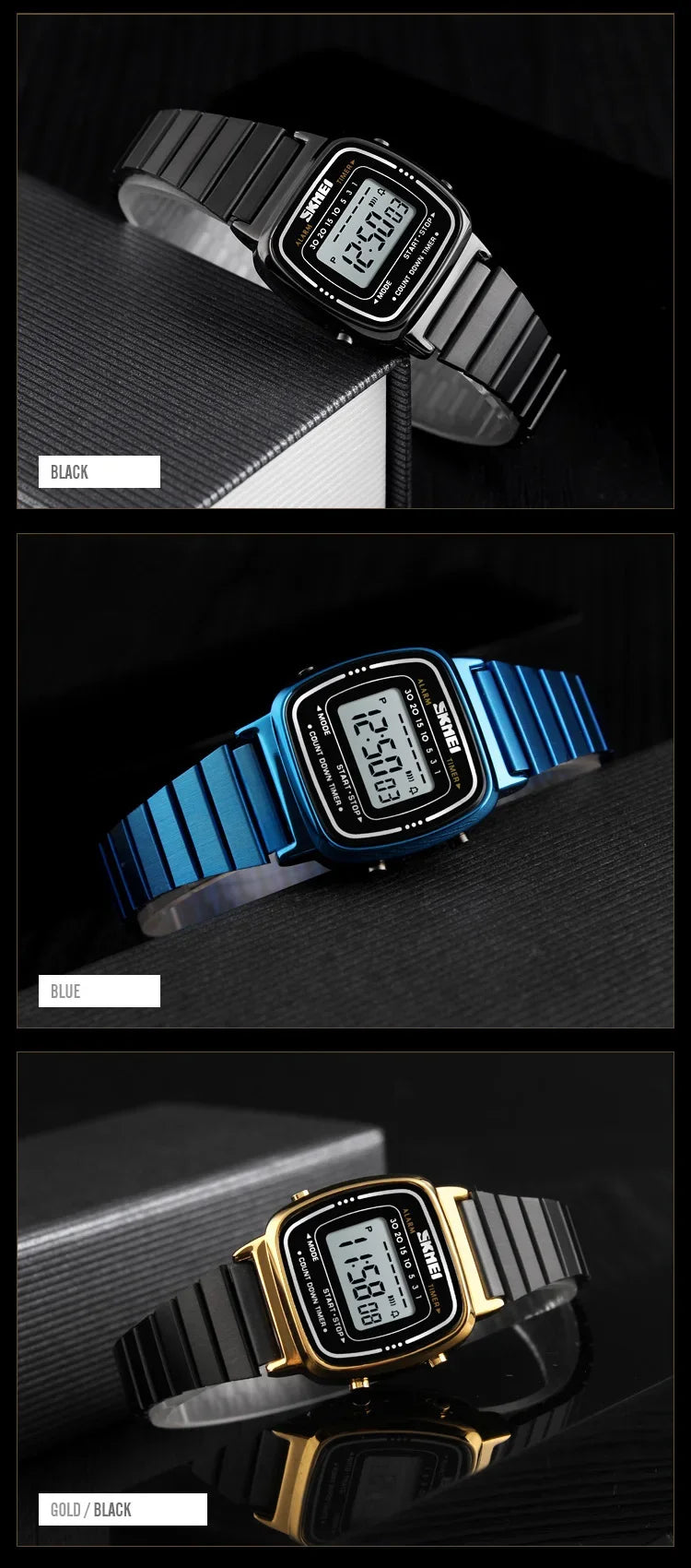 SKMEI 1901 Luxury Waterproof Digital Women's Watch - Smarsty