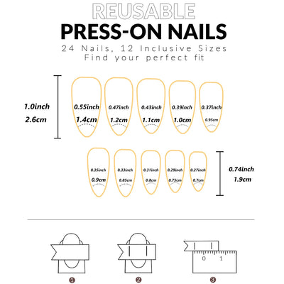 Wine Red Almond Press On Nails 24PCS High Saturation - Smarsty