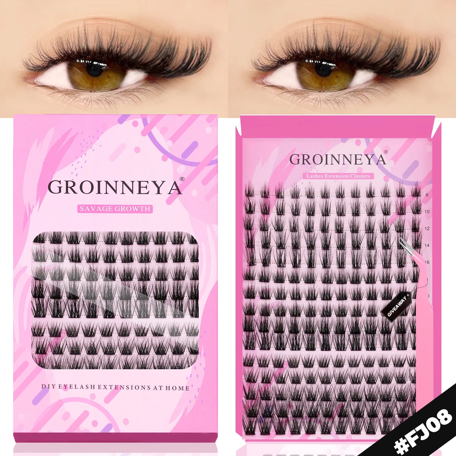 DIY Faux Mink Eyelash Extension Kit with Bond and Seal - Smarsty