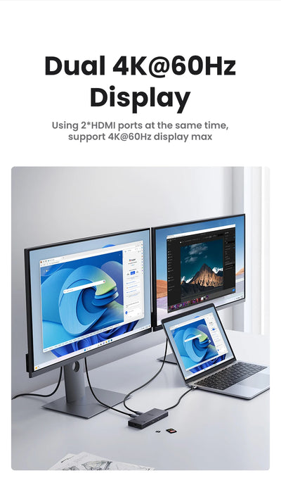 USB C Hub 10 In 1 With 4K60Hz HDMIPort PowerDelivery - Smarsty