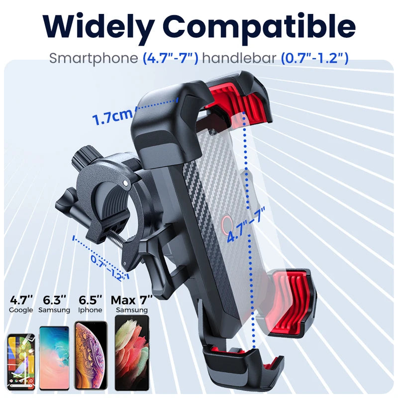 Universal Bike Phone Holder 360 Degree Rotation Shockproof - Smarsty