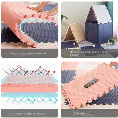 12pcs Foam Baby Play Mat Puzzle Mat Kids Interlocking Exercise Tiles Rugs Floor Tiles Toy Carpet Soft Carpet 30*30*1cm - Smarsty