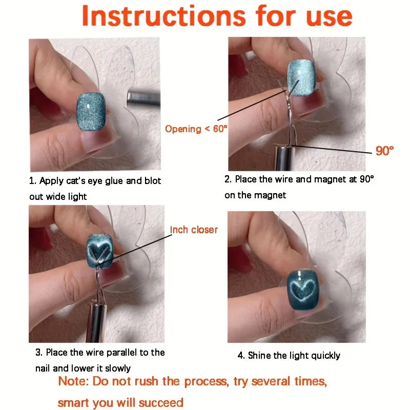 Cat Eye Nail Magnet Set for Stunning Nail Art - Smarsty