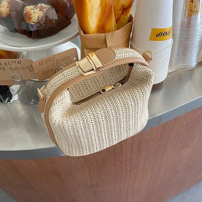 Straw Handbag Crossbody Tote For Summer Beach Style - Smarsty