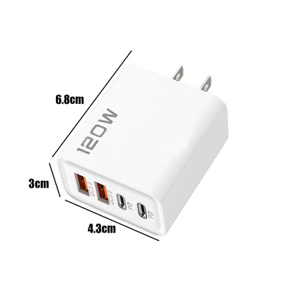 120W 4 Port USB C Charger With Fast Charging Powerhouse - Smarsty
