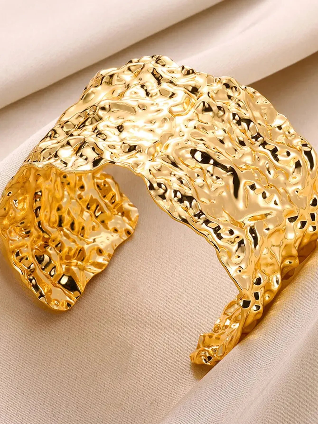 Gold Color Stainless Steel Cuff Bracelet for Women - Smarsty