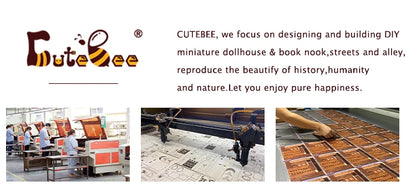 CUTEBEE Antiquity Book Nook Chinese Style Doll House Kit with Touch Light Dust Cover 3D Puzzle Toy Gift Ideas Su Dongpo's Life by Smarsty