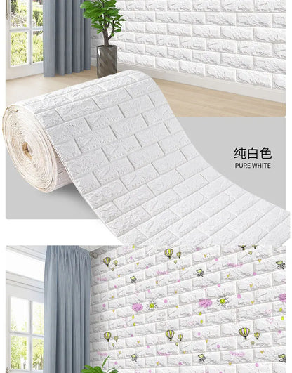 3D Foam Brick Wall Panels Self Adhesive Waterproof Decor - Smarsty