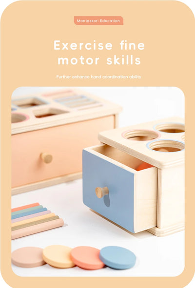 Wooden Color Shape Sorting Toys Drawer Box Busy Board Matching Game Fine Motor Sensory Toys Montessori Learning For Baby Gifts - Smarsty