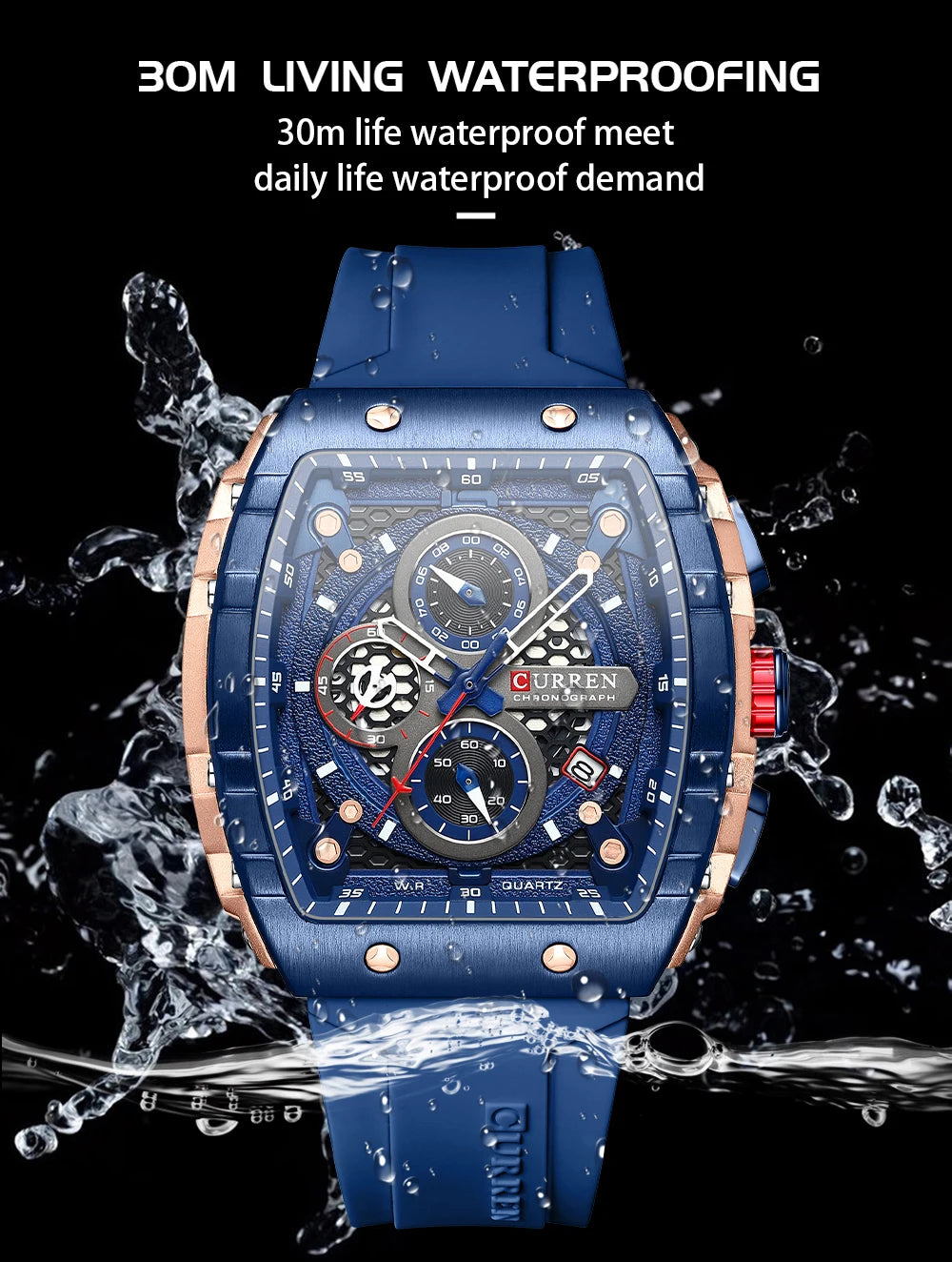 Curren Sports Large Dial Casual Quartz Watch - Smarsty