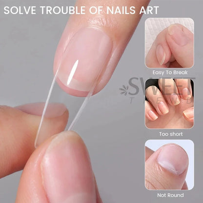 550pcs Matte Almond Coffin Nail Tips for DIY Manicure - Smarsty