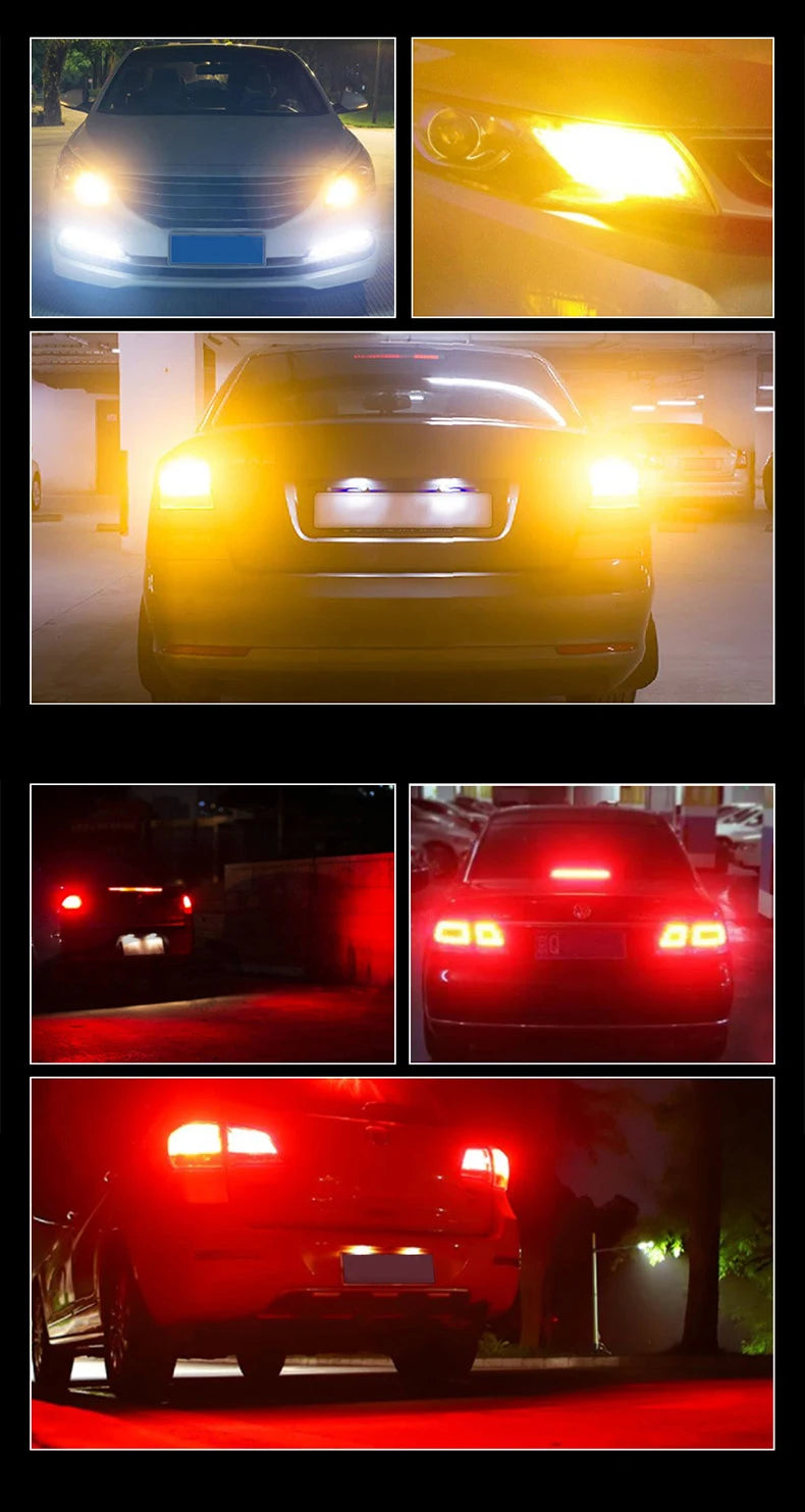 2pcs LED 1156 BA15S P21W 1157 BAU15S PY21W P21/5W BAY15D For Car Truck ATV Light Canbus 5630SMD Turn Signal Lamp DRL Bulb 12V24V - Smarsty