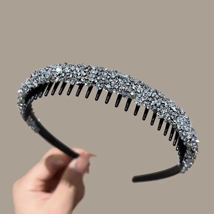Non Slip Rhinestone Headbands With Secure Wave Grip - Smarsty