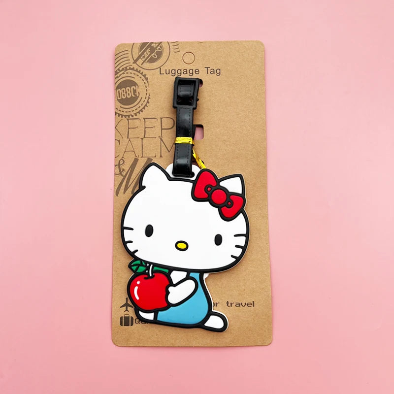 Hello Kitty Luggage Label Cute My Melody Luggage Tag Cartoon Suitcase ID Address Holder Baggage Boarding Portable - Smarsty