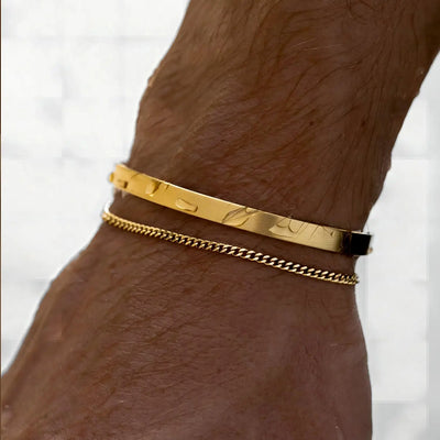 Men's Stainless Steel Cuban Chain Adjustable Bracelet - Smarsty