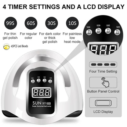 Professional Nail Dryer Lamp with Infrared Sensor - Smarsty