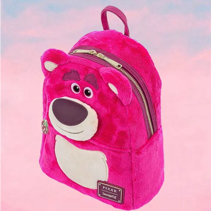 Stylish Pink PU Leather Minnie Mouse Shoulder Backpack - Smarsty