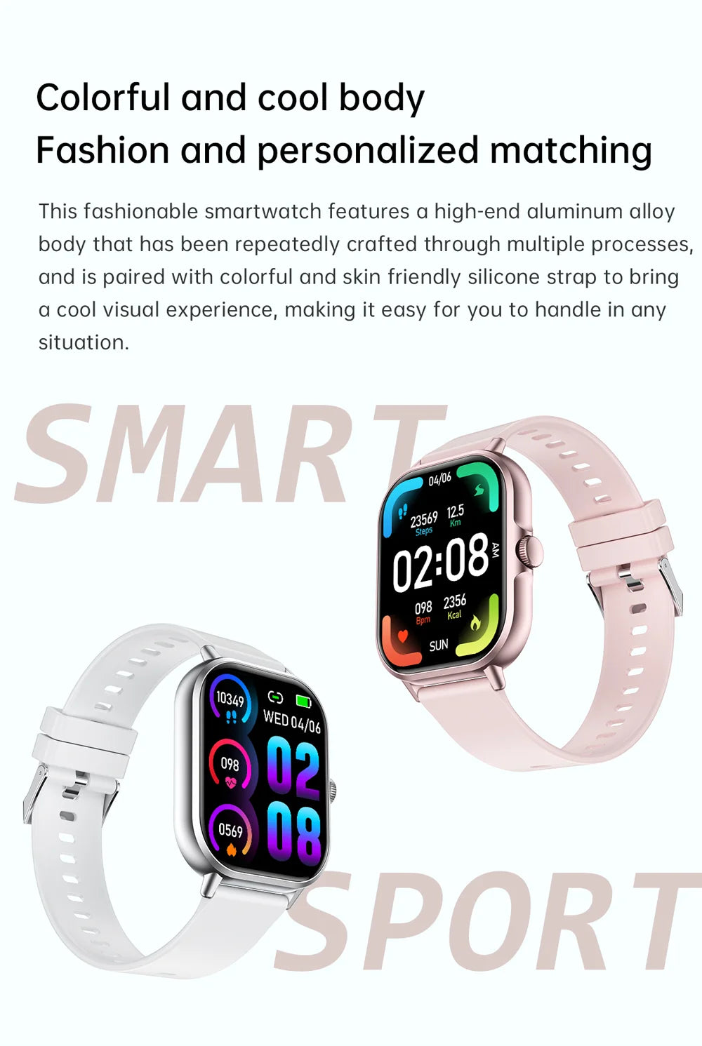 Smartwatch with Bluetooth Call and Music Playback - Smarsty