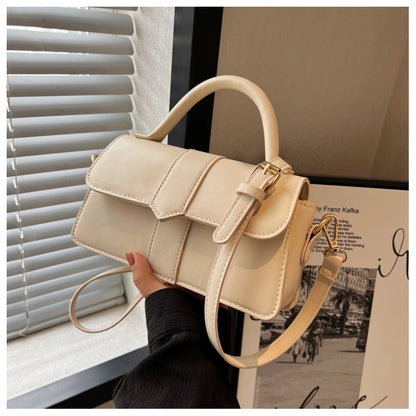 Versatile PU Leather Shoulder Bag For Women Square Satchel - Smarsty