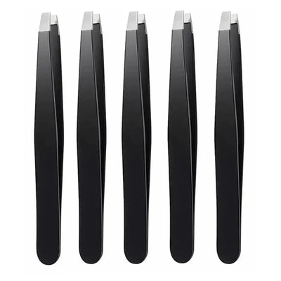 CNK Stainless Steel Black Eyebrow Tweezer for Precision Hair Removal - Smarsty