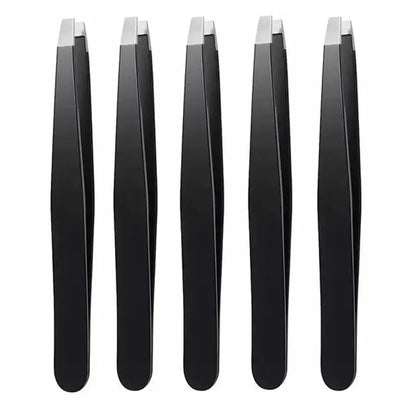 CNK Stainless Steel Black Eyebrow Tweezer for Precision Hair Removal - Smarsty