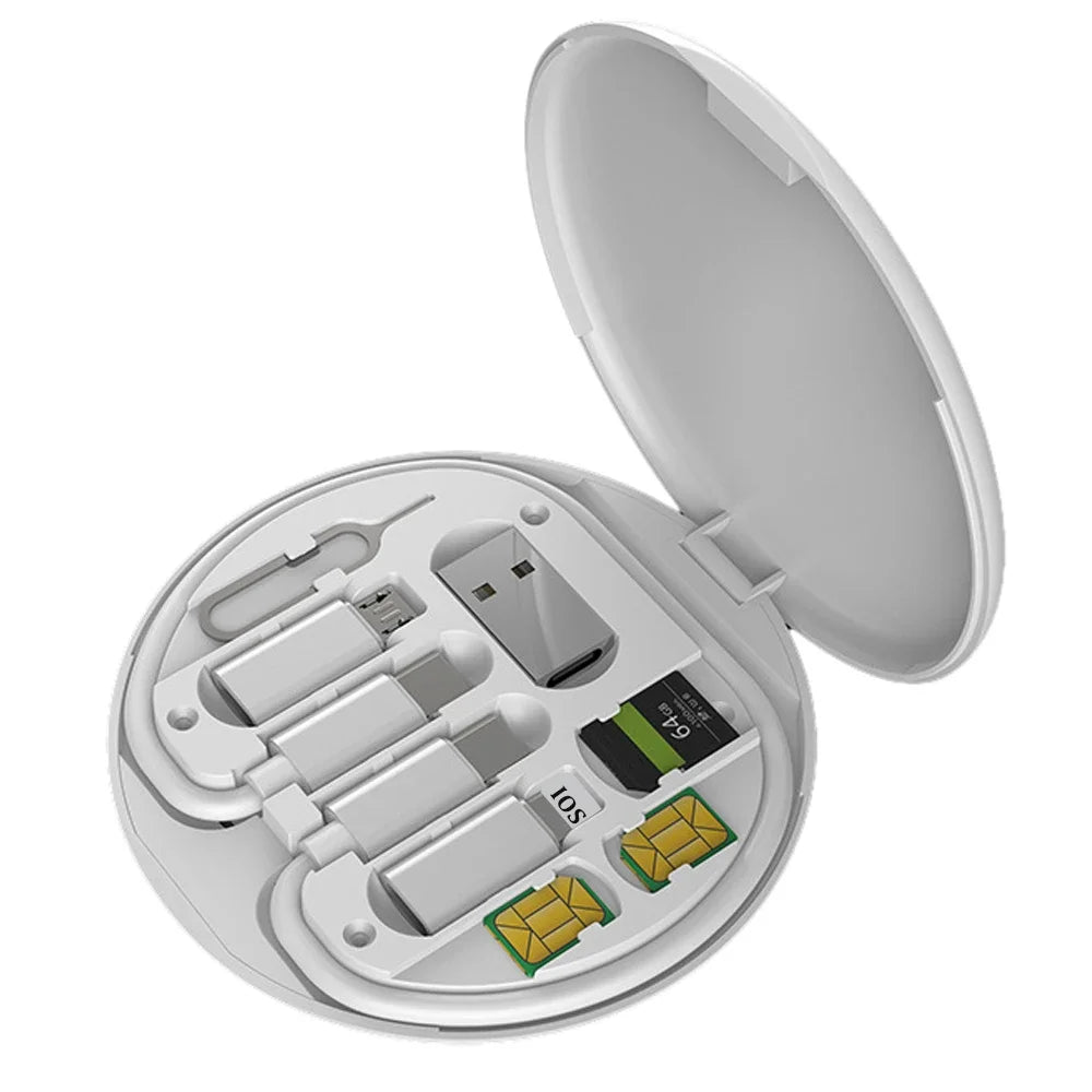 Multi USB Type C to C 60W Charging Adapter Cable Kit USB C to Lighting Conversion Set USB A & Type C to Micro/Type C/Lighting - Smarsty