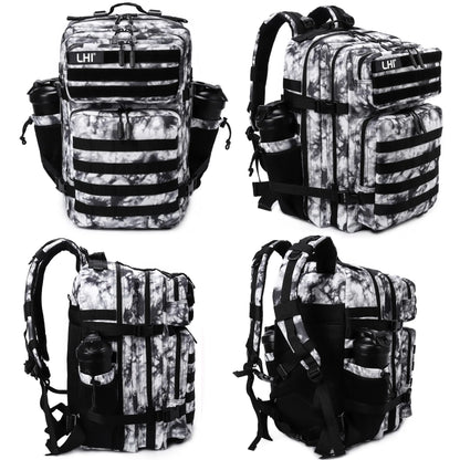 LHI 45L Tactical Backpack for Men and Women Large Athlete Gym Bag Outdoor Sports Hiking Survival Rucksack with Bottle Holder - Smarsty
