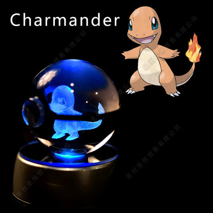 3D Pokemon Crystal Ball Night Light Lamp - Smarsty