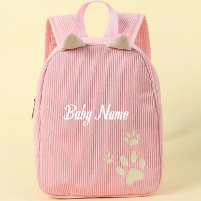 Custom Name Toddler Backpack Cartoon Bear Large Capacity - Smarsty