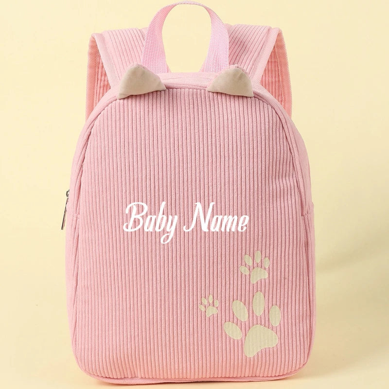 Custom Name Toddler Backpack Cartoon Bear Large Capacity - Smarsty