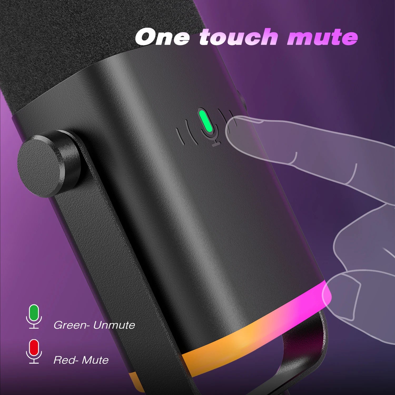 FIFINE USB XLR Dynamic Microphone with Touch Mute Feature - Smarsty