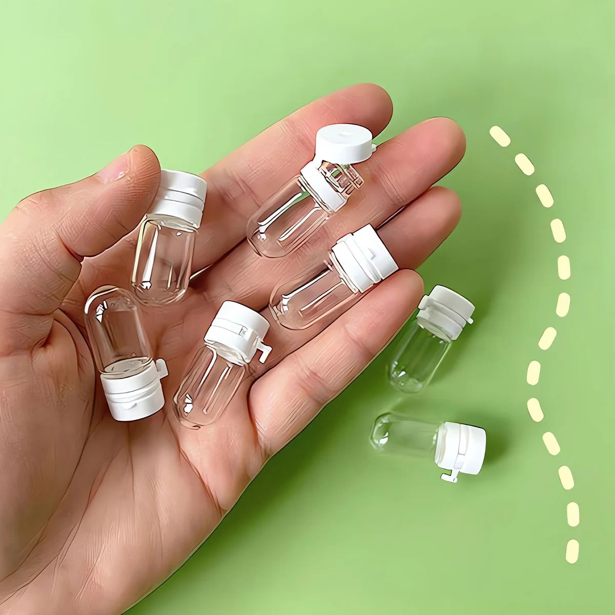 10 Pack Clear Travel Bottles for Makeup and Lotion - Smarsty