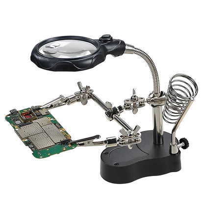 Welding Clip Magnifier with LED Light and Stainless Steel Durability - Smarsty