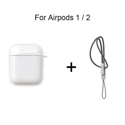 Clear Shockproof TPU Earphone Case with Lanyard - Smarsty